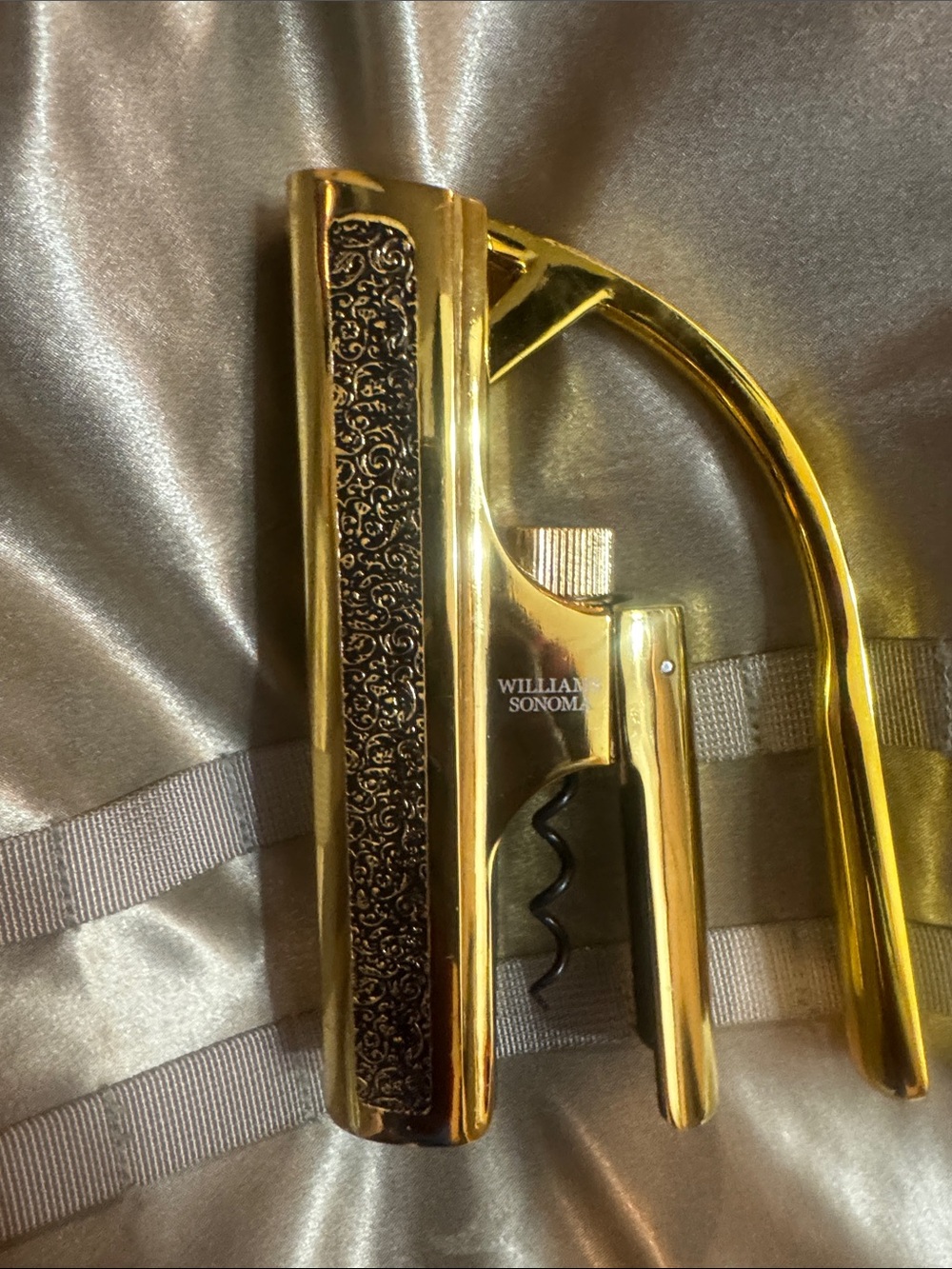Williams Sonoma Gold Decorative Lever Corkscrew
